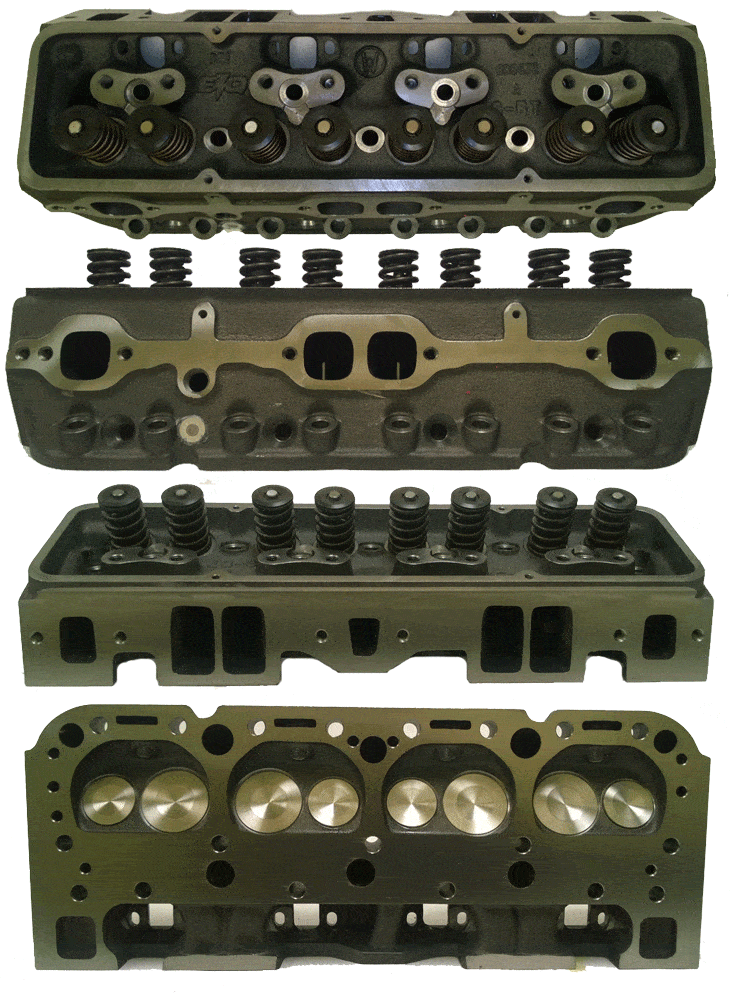 SBC SB Chevrolet 350 IMCA Assembled Heads 1969 - 1985 - EQ Cores