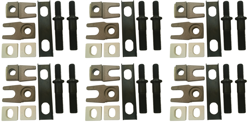 3/8 " Rocker Arm Guide Plate Conversion Kit For Dodge , Ford 6 Cyl (Set Of 6)