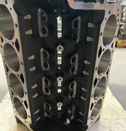 Engine Block, 350 Chevy Small Block, USA Cast Iron, 4-Bolt 350 Mains NEW